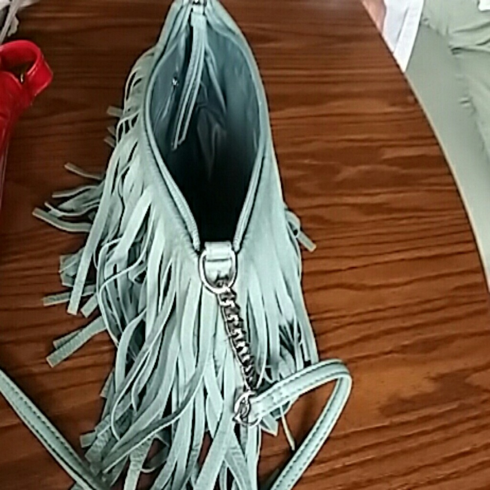 PURSE LEATHER  WITH FRINGES SHOULDER BAG - Picture 3 of 3
